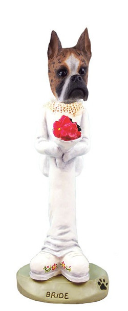 Brindle Boxer Bride Doogie Collectible Dog Figurine
