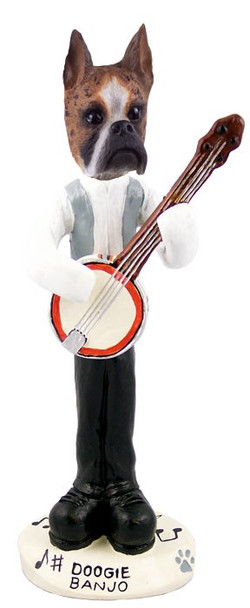 Brindle Boxer Banjo Doogie Collectible Dog Figurine