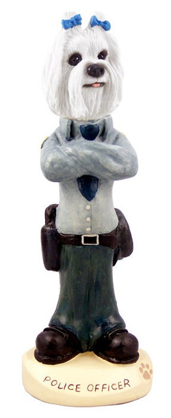 Maltese Police Doogie Collectible Dog Figurine