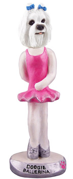 Maltese Ballerina Doogie Collectible Dog Figurine