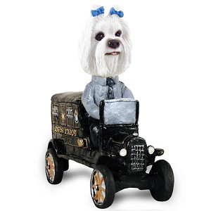 Maltese Paddy Wagon Doogie Collectible Dog Figurine