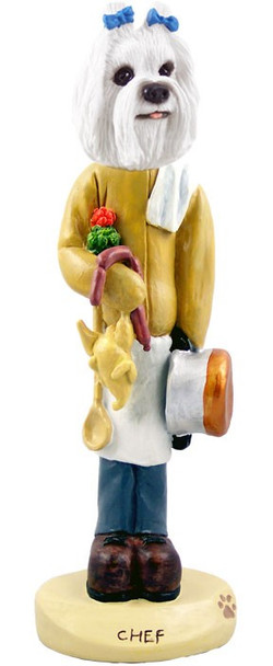 Maltese Chef Doogie Collectible Dog Figurine