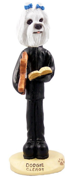 Maltese Clergy Doogie Collectible Dog Figurine