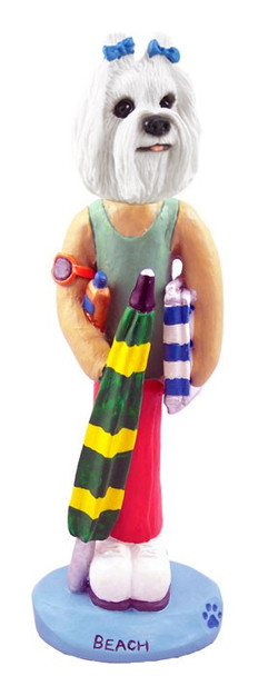 Maltese Beach Doogie Collectible Dog Figurine