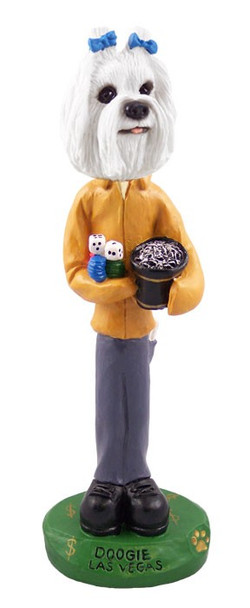 Maltese Las Vegas Doogie Collectible Dog Figurine