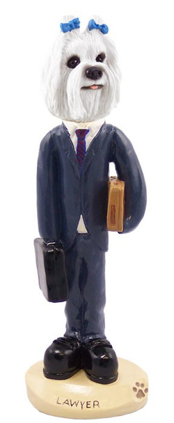 Maltese Lawyer Doogie Collectible Dog Figurine