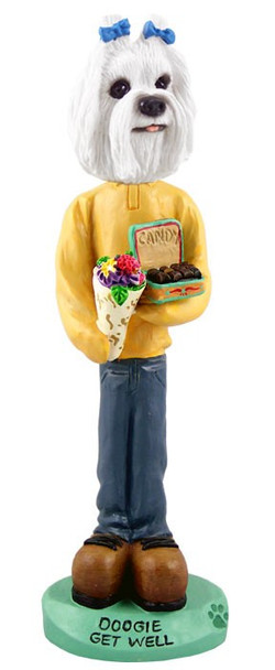 Maltese Get Well Doogie Collectible Dog Figurine