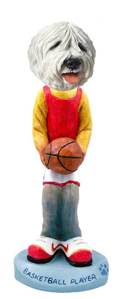 Old English Sheepdog Basketball Doogie Collectible Dog Figurine