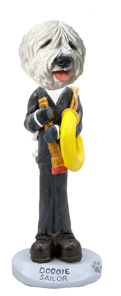 Old English Sheepdog Sailor Doogie Collectible Dog Figurine