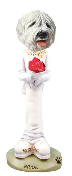 Old English Sheepdog Bride Doogie Collectible Dog Figurine