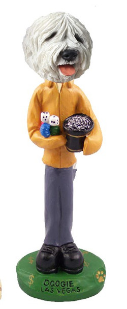 Old English Sheepdog Las Vegas Doogie Collectible Dog Figurine