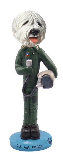 Old English Sheepdog U S Air Force Doogie Collectible Dog Figurine