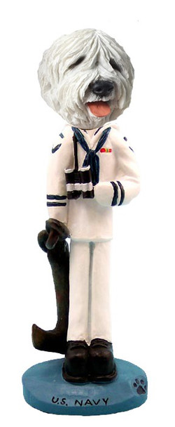 Old English Sheepdog U S Navy Doogie Collectible Dog Figurine