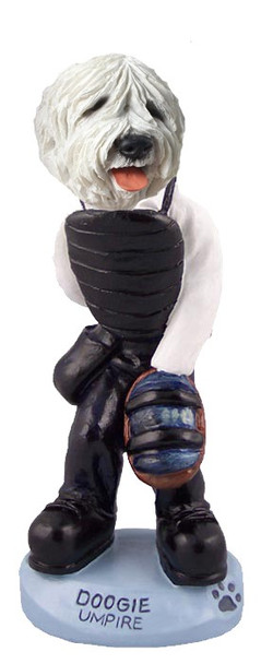 Old English Sheepdog Umpire Doogie Collectible Dog Figurine