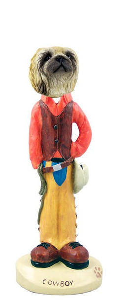 Pekingese Cowboy Doogie Collectible Dog Figurine
