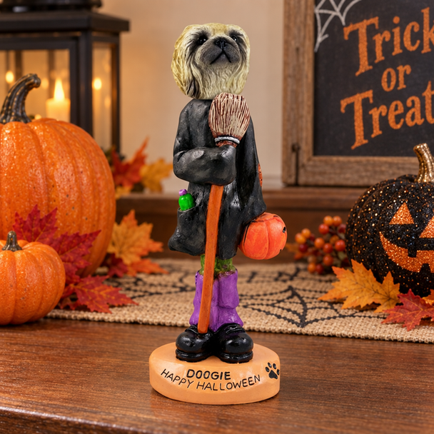 Pekingese Happy Halloween Doogie Collectible Dog Figurine