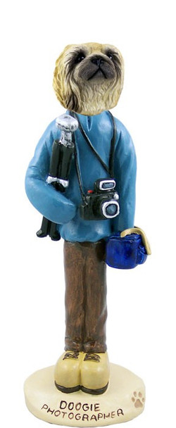 Pekingese Photographer Doogie Collectible Dog Figurine