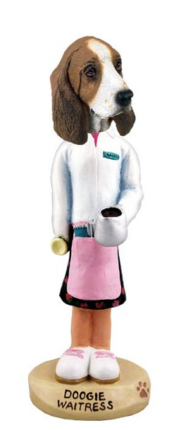 Basset Hound Waitress Doogie Collectible Dog Figurine