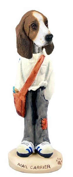 Basset Hound Mail Carrier Doogie Collectible Dog Figurine