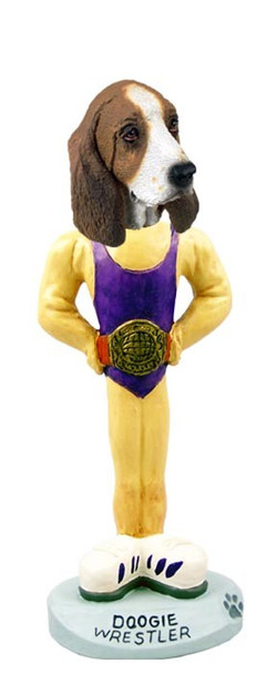 Basset Hound Wrestler Doogie Collectible Dog Figurine