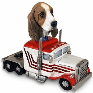 Basset Hound Truck Tractor Doogie Collectible Dog Figurine