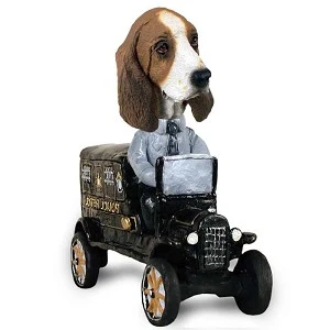 Basset Hound Paddy Wagon Doogie Collectible Dog Figurine
