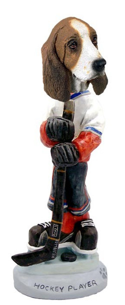 Basset Hound Hockey Player Doogie Collectible Dog Figurine