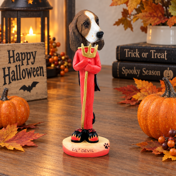 Basset Hound Lil Devil Doogie Collectible Dog Figurine