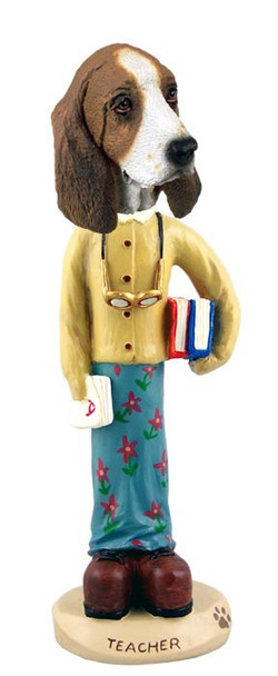 Basset Hound Female Teacher Doogie Collectible Dog Figurine