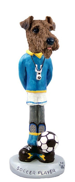 Airedale Soccer Doogie Collectible Dog Figurine