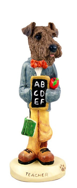 Airedale Teacher Doogie Collectible Dog Figurine