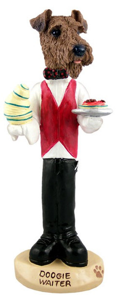 Airedale Waiter Doogie Collectible Dog Figurine