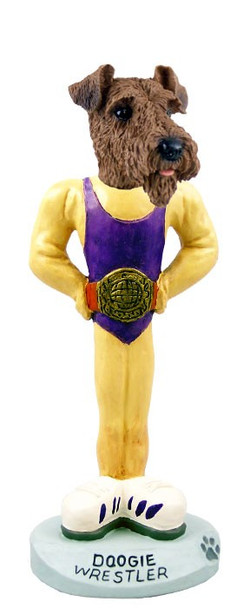 Airedale Wrestler Doogie Collectible Dog Figurine