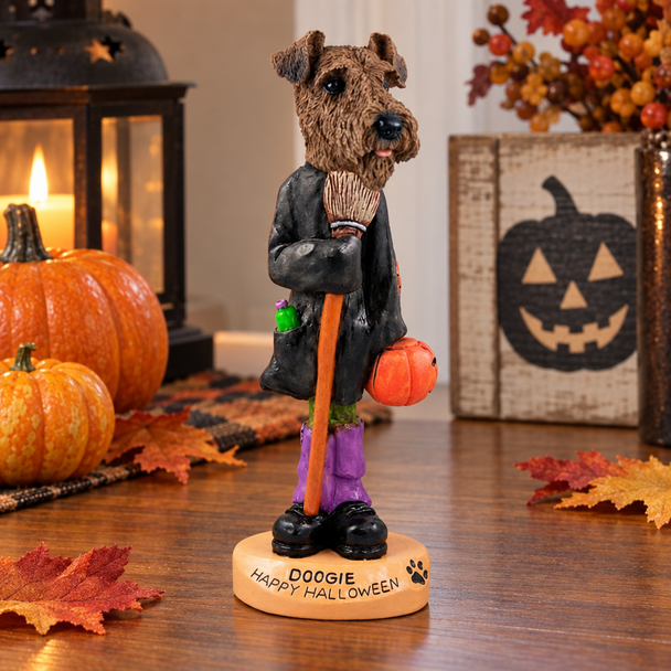 Airedale Happy Halloween Doogie Collectible Dog Figurine
