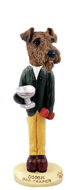 Airedale Trainer Doogie Collectible Dog Figurine