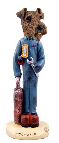 Airedale Mechanic Doogie Collectible Dog Figurine