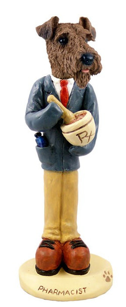Airedale Pharmacist Doogie Collectible Dog Figurine