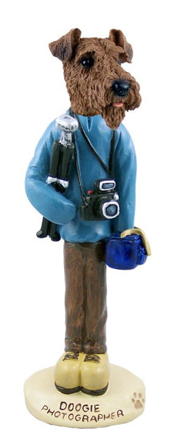 Airedale Photographer Doogie Collectible Dog Figurine