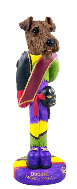 Airedale Mardi Gras Doogie Collectible Dog Figurine