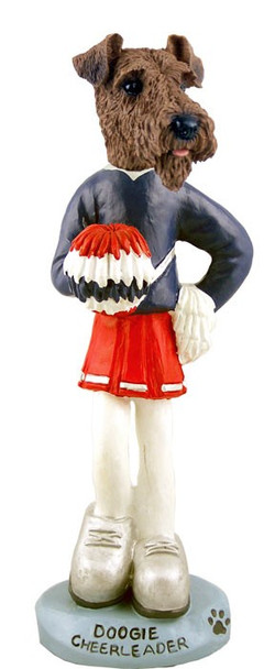 Airedale Cheerleader Doogie Collectible Dog Figurine
