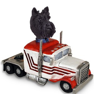 Scottish Terrier Truck Tractor Doogie Collectible Dog Figurine