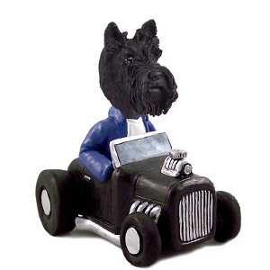 Scottish Terrier Hot Rod Doogie Collectible Dog Figurine