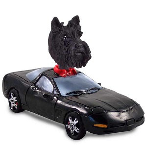 Scottish Terrier Sports Car Doogie Collectible Dog Figurine