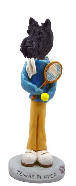 Scottish Terrier Tennis Player Doogie Collectible Dog Figurine