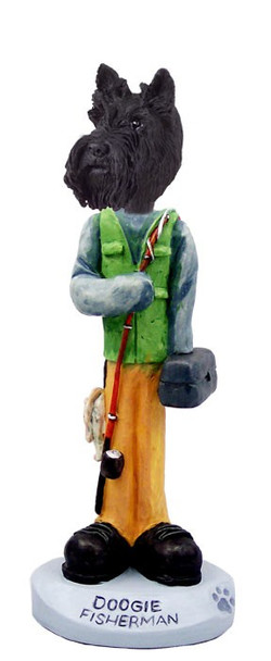 Scottish Terrier Fisherman Doogie Collectible Dog Figurine