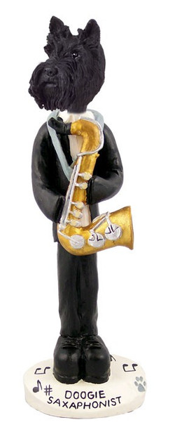 Scottish Terrier Saxophonist Doogie Collectible Dog Figurine