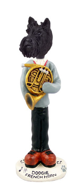 Scottish Terrier French Horn Doogie Collectible Dog Figurine