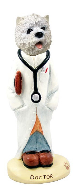West Highland White Terrier Doctor Doogie Collectible Dog Figurine