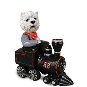 West Highland White Terrier Train Doogie Collectible Dog Figurine
