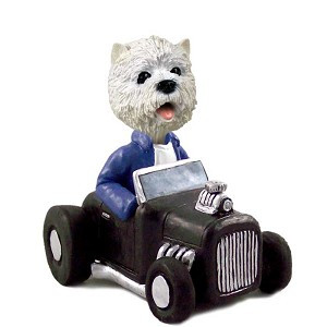 West Highland White Terrier Hot Rod Doogie Collectible Dog Figurine